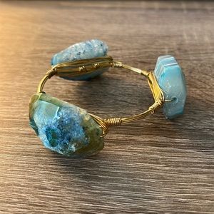 Bourbon and Boweties Blue Jasper Bangle